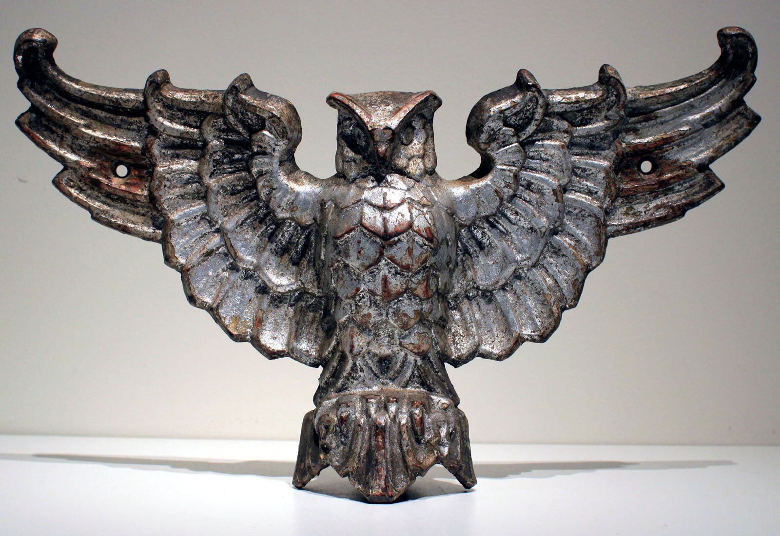 Cast Iron Owl, Late 19th Century For Sale