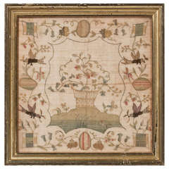 Antique Fine English Sampler, Early 19th Century