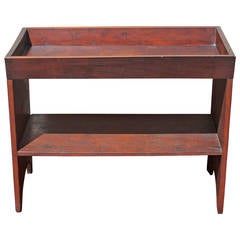 Antique Bucket Bench with Canted Top, Walnut, American, circa 1850