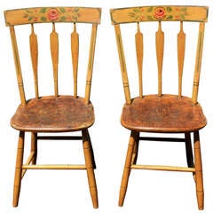 Pair of Painted Side Chairs, circa 1830