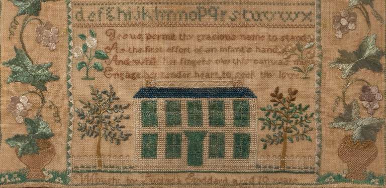 American New Hampshire House Sampler, 1832