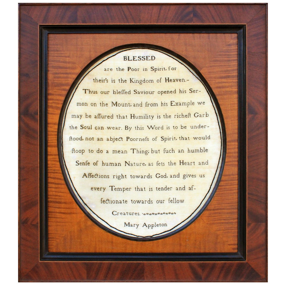 English Sampler from an Important Quaker School, c. 1826