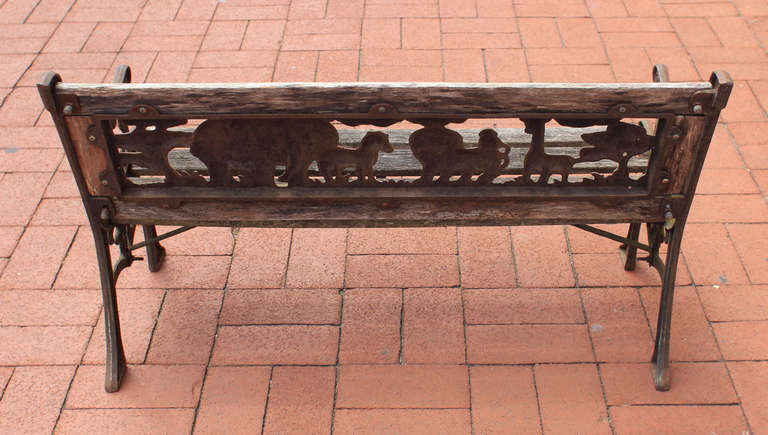 Rare Child's Bench, Animal Kingdom, American, mid 20th century 2