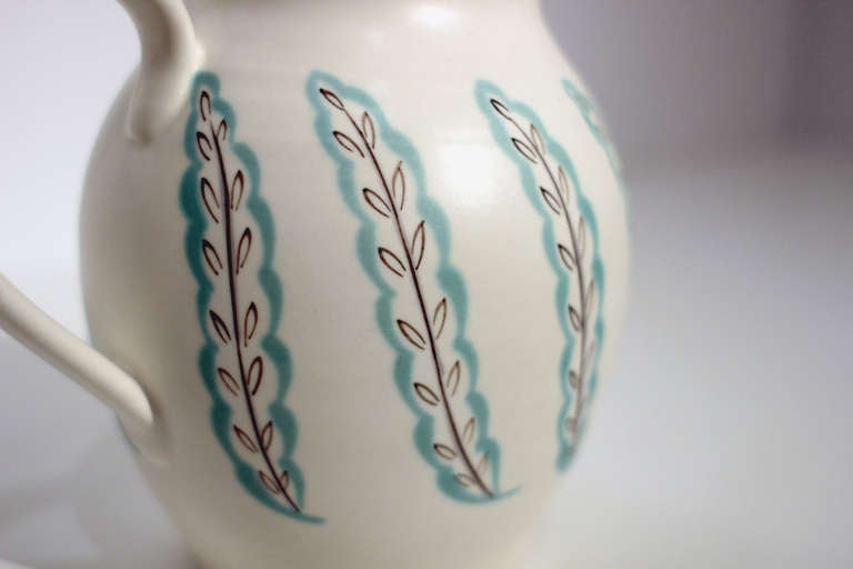 British 1950s Poole Pottery Pitcher For Sale