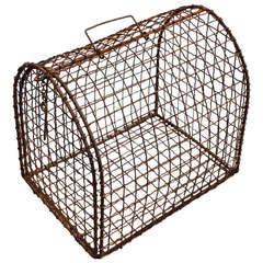 Wire Pet Carrier, Early 20th Century