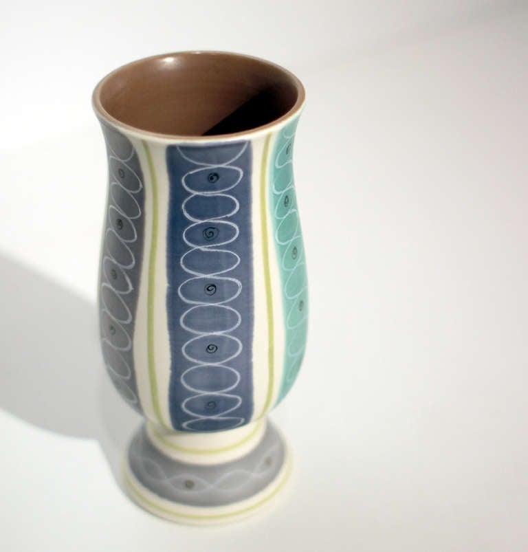 British 1950s Freeform Poole Pottery Vase