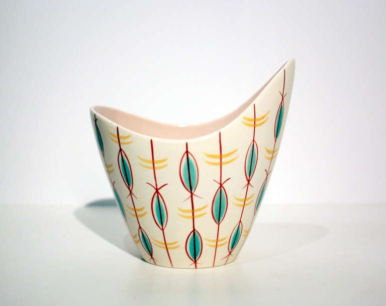 Mid-Century Modern 1950s Freeform Poole Pottery Vase