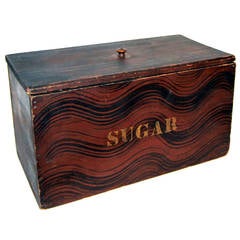 "Sugar" Box, Maine, Original Paint, circa 1840