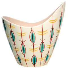 Vintage 1950s Freeform Poole Pottery Vase