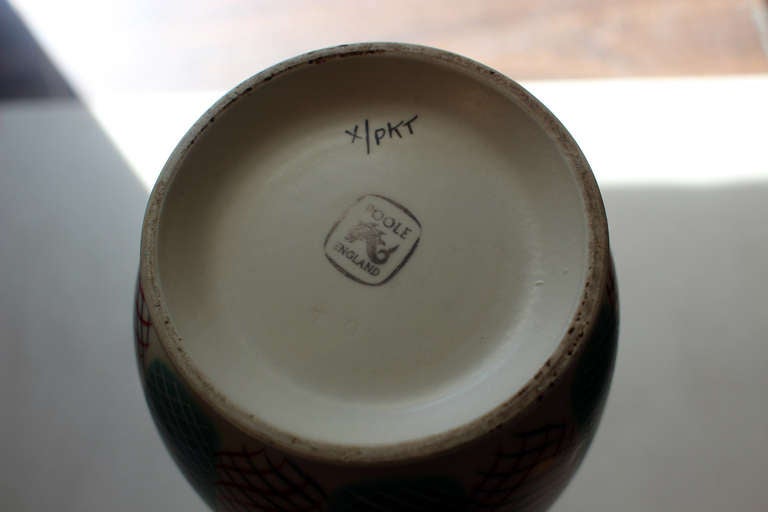 Mid-Century Modern 1950s Freeform Poole Pottery Peanut Vase