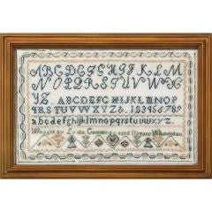 Antique 1824 Massachusetts Sampler
