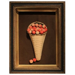 Fine Shadowbox of a Basket of Strawberries