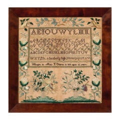 New Hampshire Folk Art Sampler dated 1831