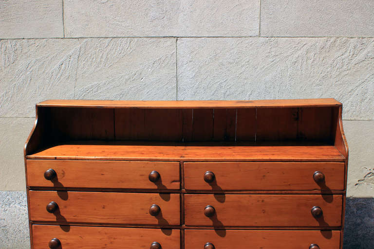 19th Century American Long Leaf Pine Double Chest, circa 1850