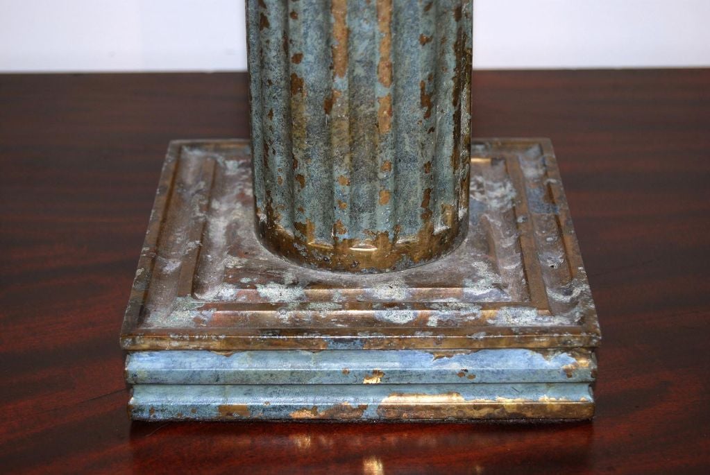 Pair of Early 20th Century Ionic Column Lamps 1