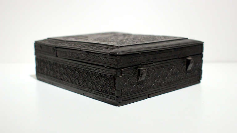 19th Century Travel Box with Mirror, Anglo-Indian 6