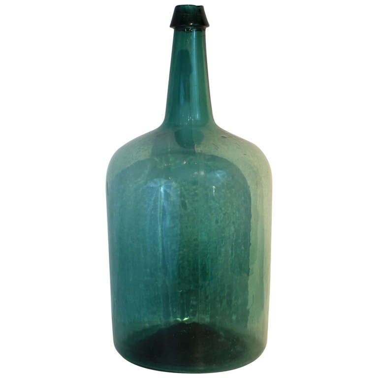 Large American Colored Glass Bottle at 1stdibs