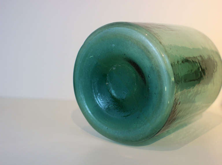 19th Century Large American Colored Glass Bottle