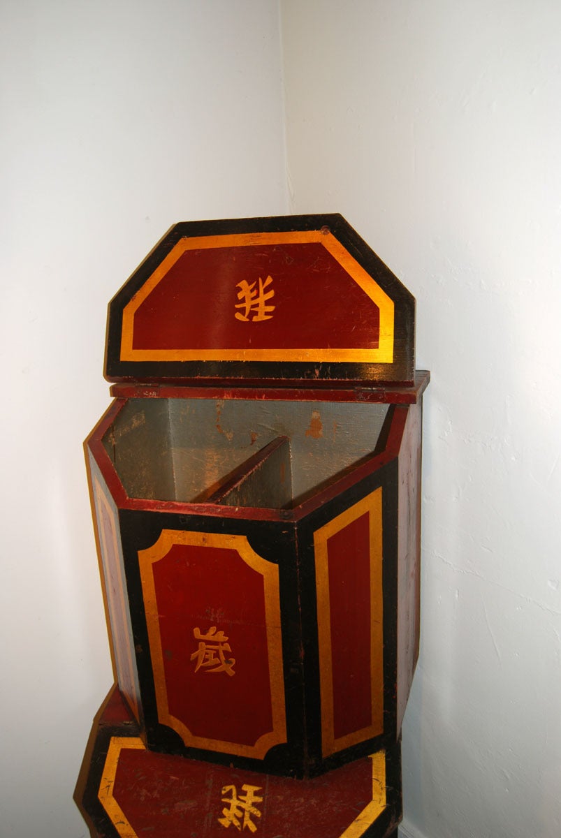 American Chinese Tea Bins, Original Paint For Sale