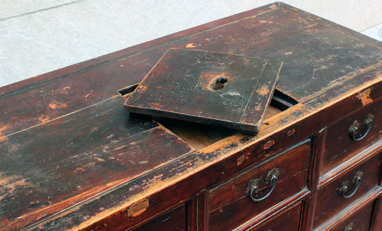 Country Chinese Chest of Drawers