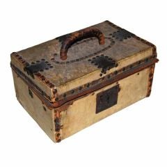 Antique 19th Century Boston Hide-Covered Box