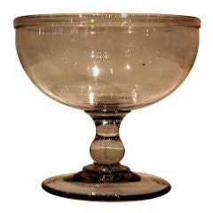 Mid 19th Century American Blown Glass Compote