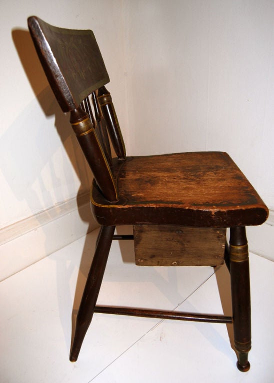 Maple Rare Sewing Chair with Work Drawer, circa 1840, Pennsylvania