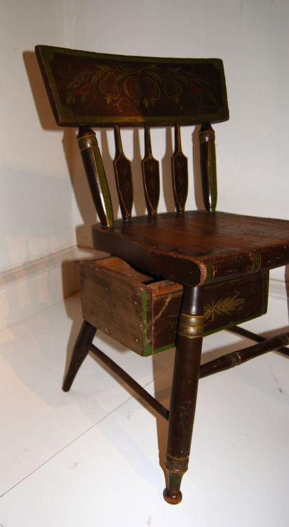 Rare Sewing Chair with Work Drawer, circa 1840, Pennsylvania 2