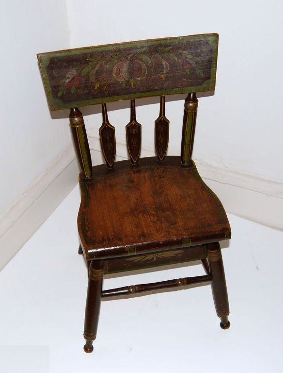 Rare Sewing Chair with Work Drawer, circa 1840, Pennsylvania 4