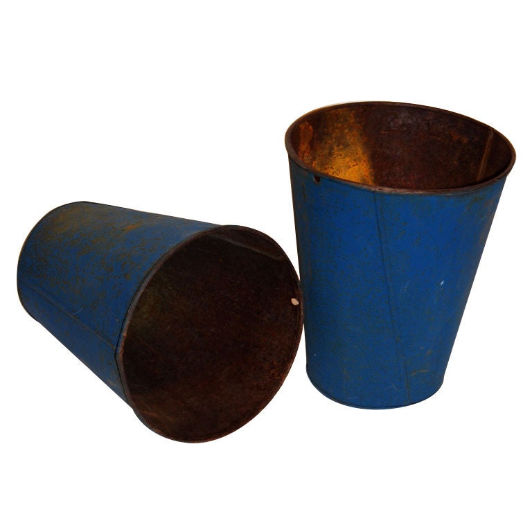 Maple Tree Sap Buckets, Brilliant Blue, American