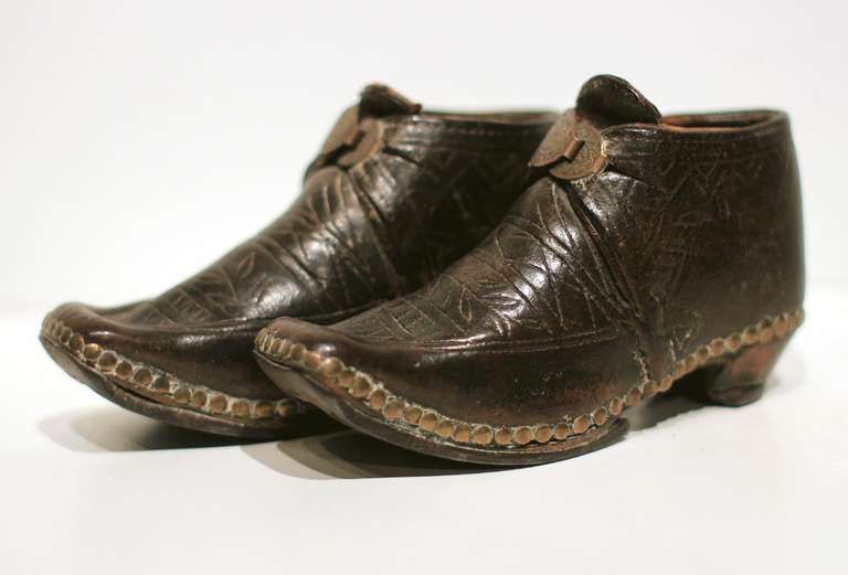 British Miniature Leather Shoes For Sale