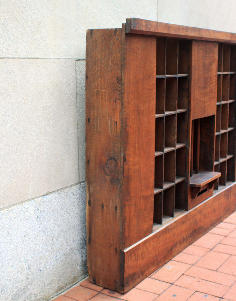 Cherry Post Office Cubbies, American, circa 1900 For Sale
