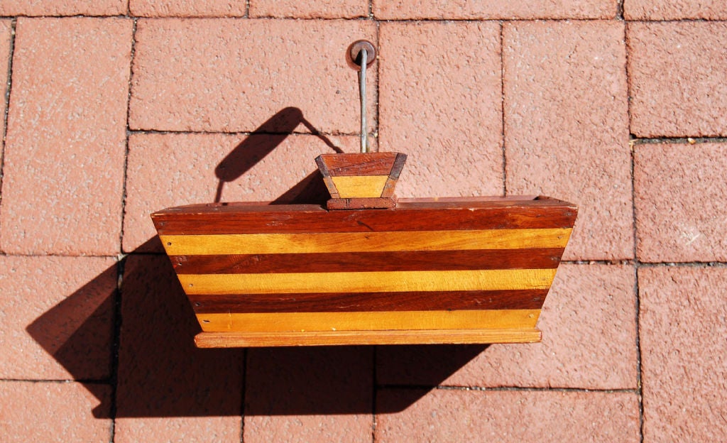 American Early 20th Century Mixed Wood Basket For Sale