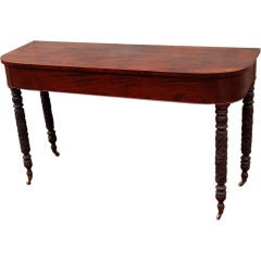 Antique American Mahogany Serving Table with Carved Legs, circa 1830