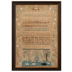 Important Newbury Port, Massachusetts Sampler dated 1802