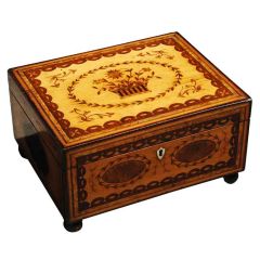 Very Good Pictorial Inlaid Box, England, circa 1800