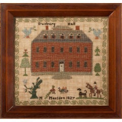 1827 Sampler: Duxbury Hall, England