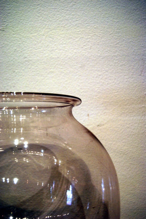 Enormous mid 19th century Blown Glass Fishbowl 2