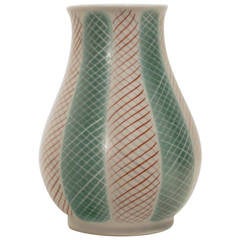Retro 1950s Poole Pottery Free-Form Vase