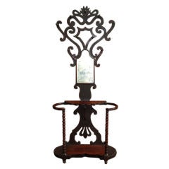 Unusual Mahogany Hall Rack, New York, circa 1835