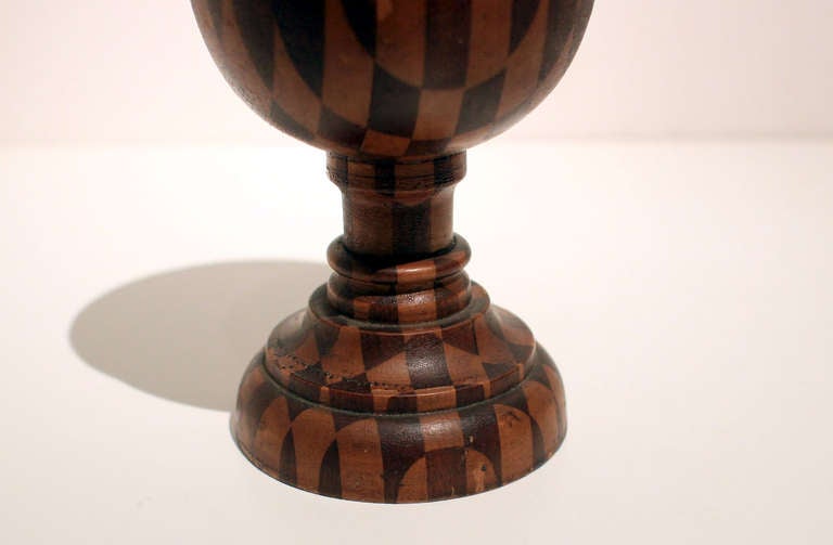 Turned Mixed Wood Goblet, circa 1900 In Excellent Condition In Philadelphia, PA