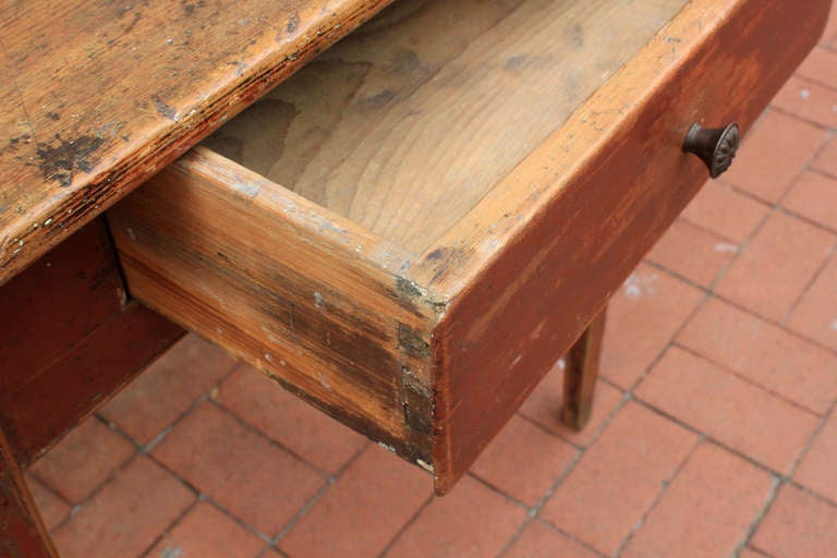 Pine New England Painted Server Table, circa 1825