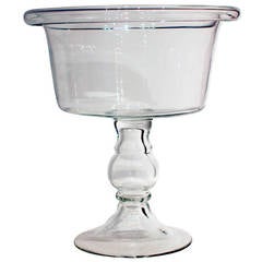 Extraordinary, Very Large Blown Glass Compote
