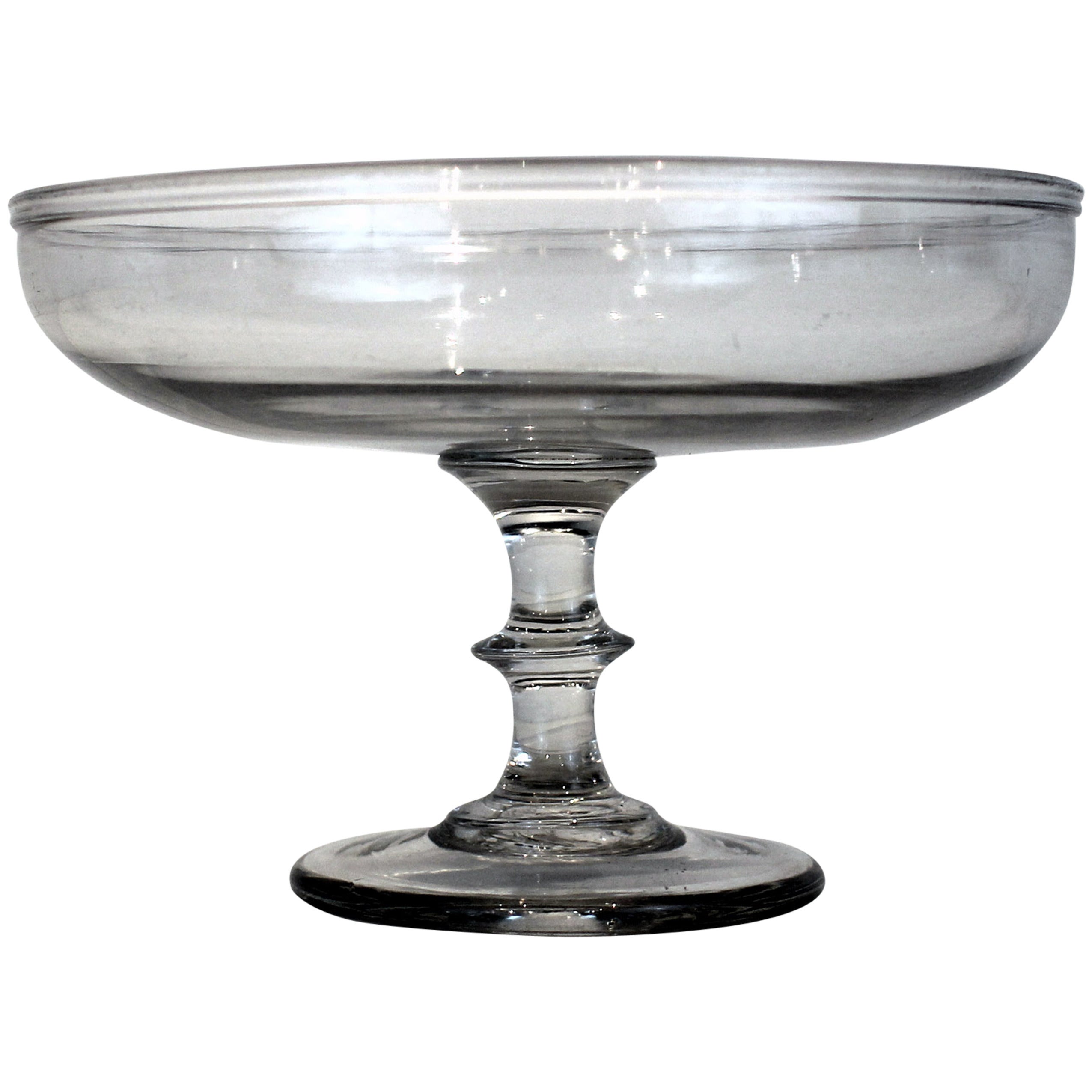 Small Sized Blown Glass Compote For Sale