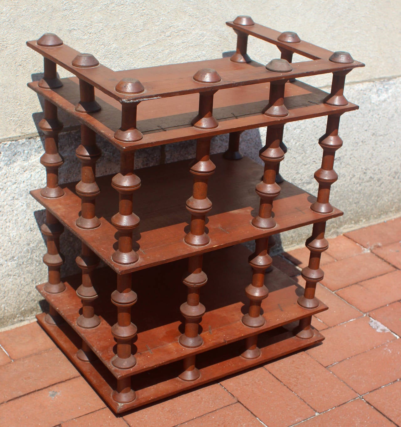 American Spool Shelf / Side Table, circa 1900 For Sale 2