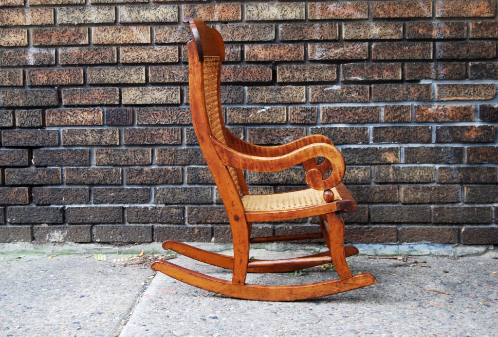 American Mid 19th Century Child's Maple Rocker