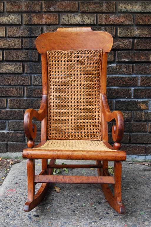 Mid 19th Century Child's Maple Rocker 1