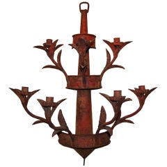 Large 19th Century Painted Iron Candle Sconce