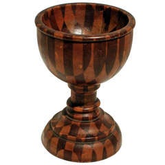 Turned Mixed Wood Goblet, circa 1900