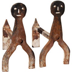 Figural Andirons, American, circa 1880